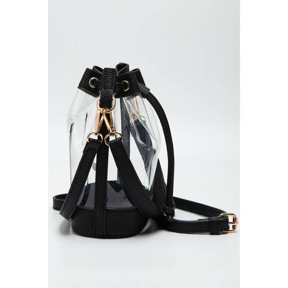 Clear Crossbody Stadium Bucket Bag Royal Blue - Picture 6 of 11